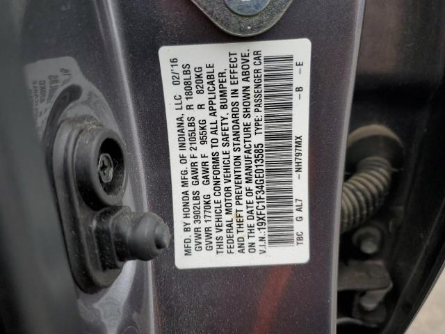 Photo 11 VIN: 19XFC1F34GE013585 - HONDA CIVIC EX 