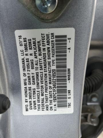 Photo 12 VIN: 19XFC1F34GE218520 - HONDA CIVIC 