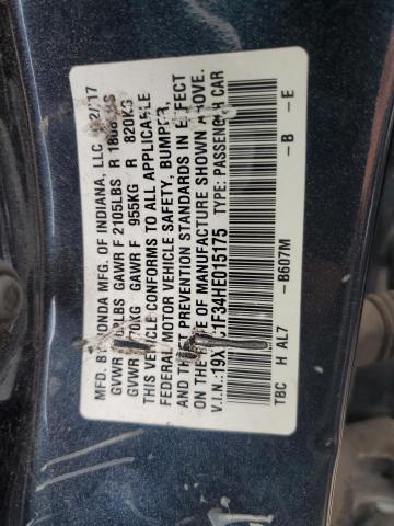 Photo 12 VIN: 19XFC1F34HE015175 - HONDA CIVIC EX 