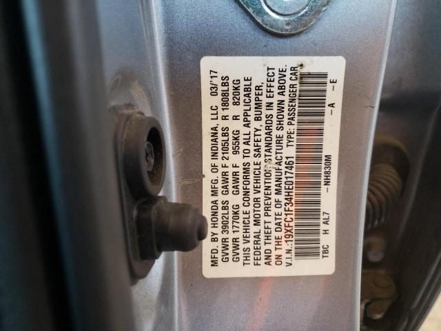 Photo 9 VIN: 19XFC1F34HE017461 - HONDA CIVIC EX 