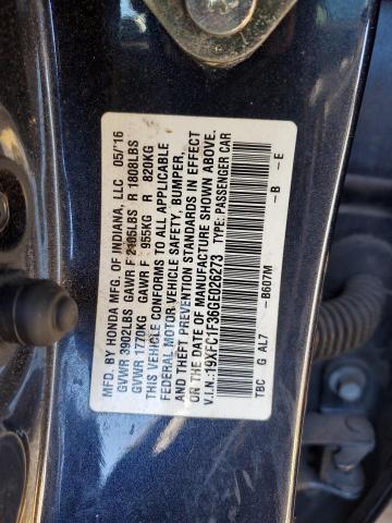 Photo 11 VIN: 19XFC1F36GE026273 - HONDA CIVIC EX 