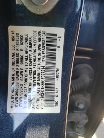 Photo 11 VIN: 19XFC1F36GE027214 - HONDA CIVIC EX 