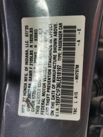 Photo 11 VIN: 19XFC1F36LE018197 - HONDA CIVIC 