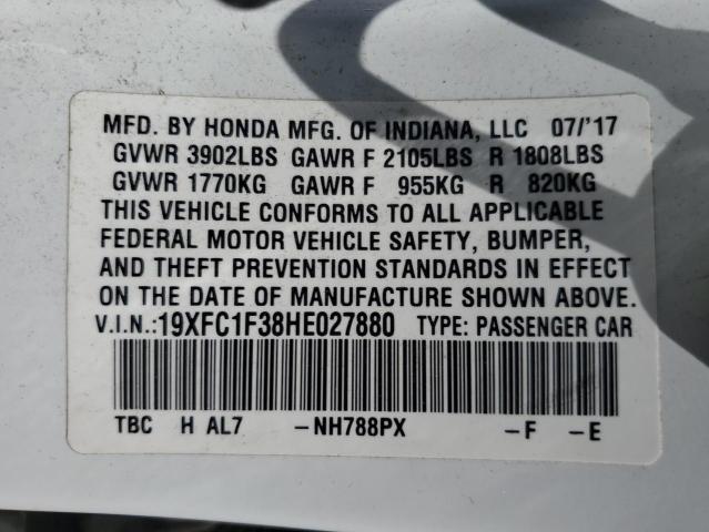 Photo 11 VIN: 19XFC1F38HE027880 - HONDA CIVIC 