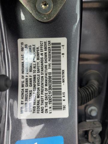 Photo 11 VIN: 19XFC1F38KE009810 - HONDA CIVIC EX 