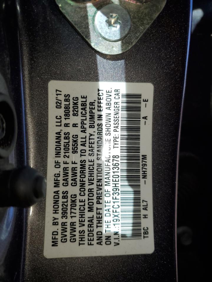 Photo 11 VIN: 19XFC1F39HE013678 - HONDA CIVIC 