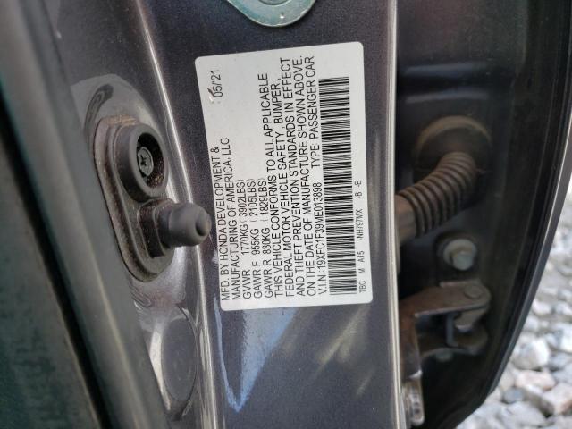 Photo 11 VIN: 19XFC1F39ME013898 - HONDA CIVIC EX 