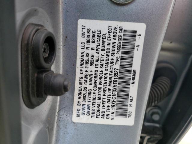 Photo 11 VIN: 19XFC1F3XHE013527 - HONDA CIVIC 