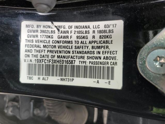 Photo 11 VIN: 19XFC1F3XHE016587 - HONDA CIVIC 