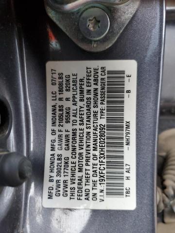 Photo 11 VIN: 19XFC1F3XHE028092 - HONDA CIVIC 