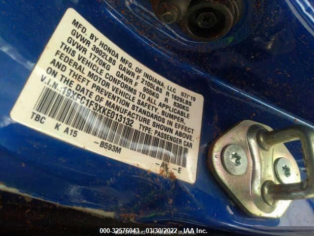 Photo 8 VIN: 19XFC1F3XKE013132 - HONDA CIVIC SEDAN 