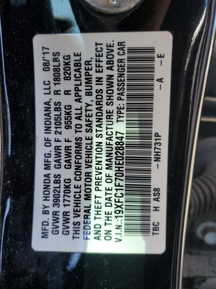 Photo 11 VIN: 19XFC1F70HE028847 - HONDA CIVIC 