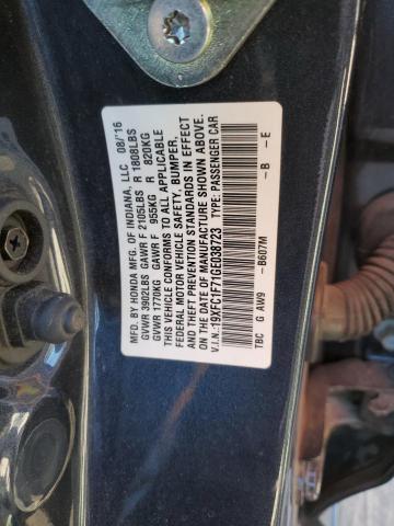 Photo 11 VIN: 19XFC1F71GE038723 - HONDA CIVIC EXL 