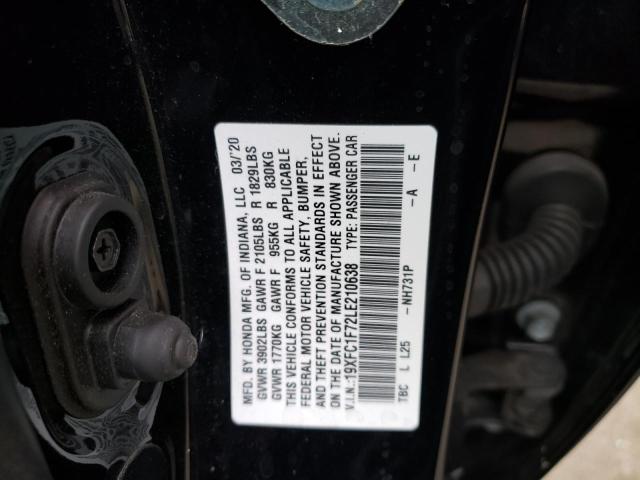 Photo 11 VIN: 19XFC1F72LE210638 - HONDA CIVIC EXL 