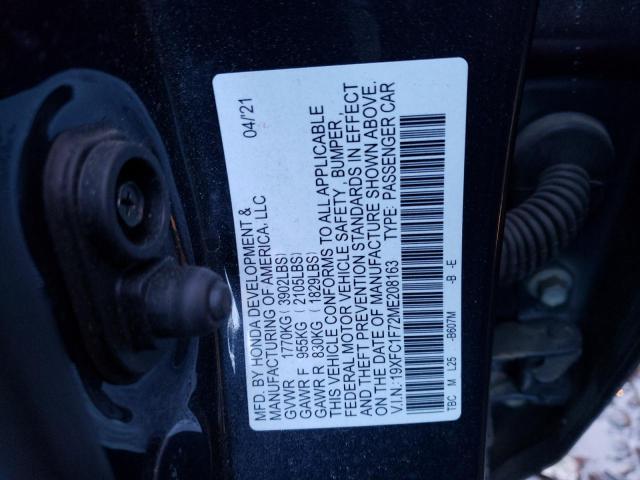 Photo 11 VIN: 19XFC1F72ME208163 - HONDA CIVIC EXL 