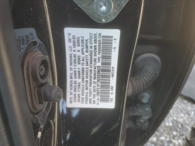 Photo 12 VIN: 19XFC1F73GE039629 - HONDA CIVIC EXL 