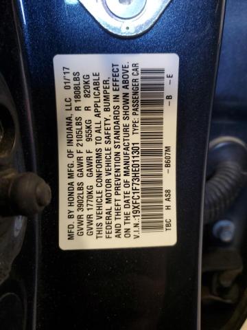 Photo 11 VIN: 19XFC1F73HE011301 - HONDA CIVIC EXL 