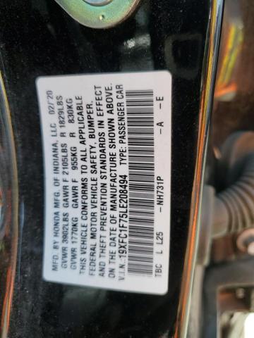 Photo 11 VIN: 19XFC1F75LE208494 - HONDA CIVIC EXL 