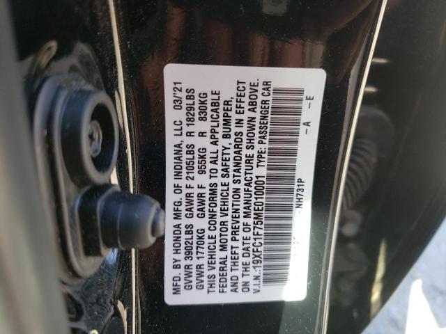 Photo 11 VIN: 19XFC1F75ME010001 - HONDA CIVIC EXL 