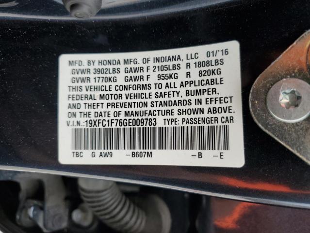 Photo 11 VIN: 19XFC1F76GE009783 - HONDA CIVIC 