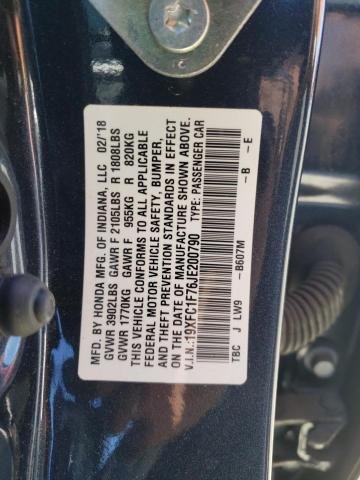 Photo 11 VIN: 19XFC1F76JE200790 - HONDA CIVIC EXL 