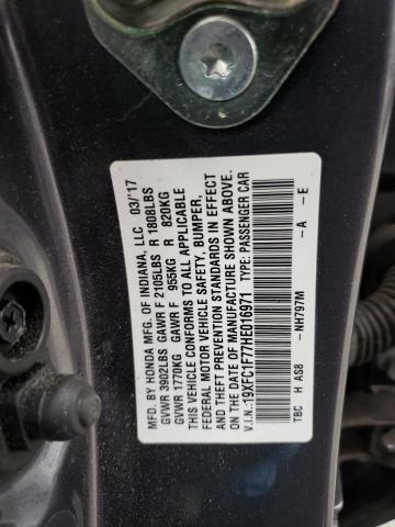 Photo 11 VIN: 19XFC1F77HE016971 - HONDA CIVIC EXL 