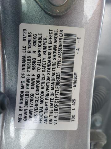 Photo 11 VIN: 19XFC1F77LE006935 - HONDA CIVIC EXL 