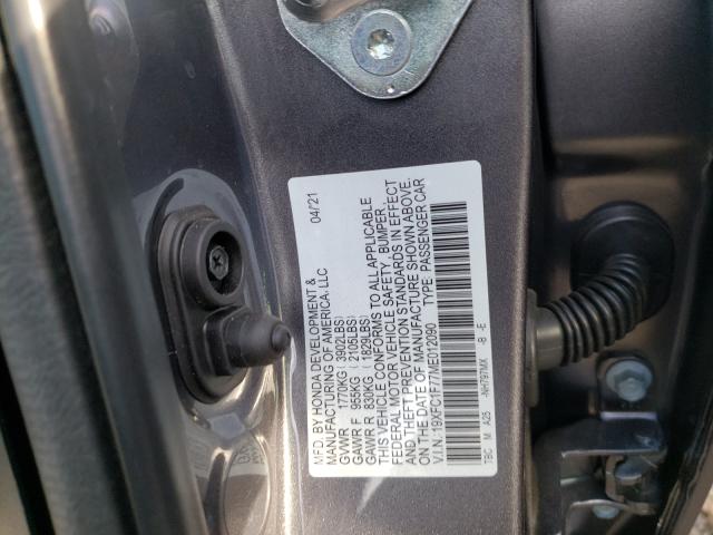 Photo 9 VIN: 19XFC1F77ME012090 - HONDA CIVIC EXL 