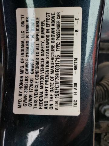 Photo 11 VIN: 19XFC1F79HE031715 - HONDA CIVIC 