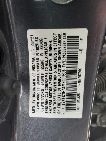 Photo 11 VIN: 19XFC1F7XME009605 - HONDA CIVIC 