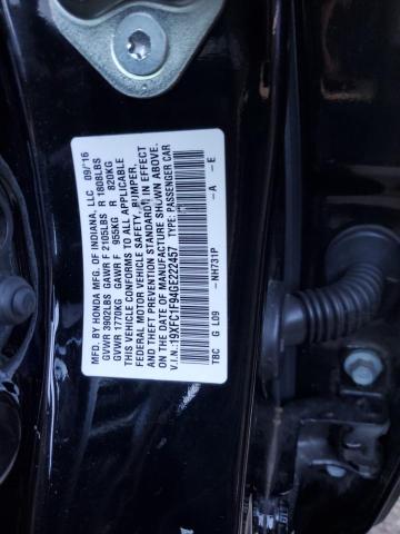 Photo 11 VIN: 19XFC1F94GE222457 - HONDA CIVIC 