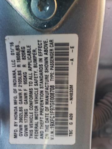 Photo 11 VIN: 19XFC1F97GE008708 - HONDA CIVIC 