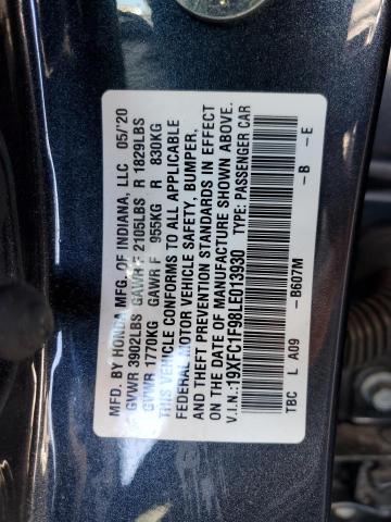 Photo 11 VIN: 19XFC1F98LE013930 - HONDA CIVIC 