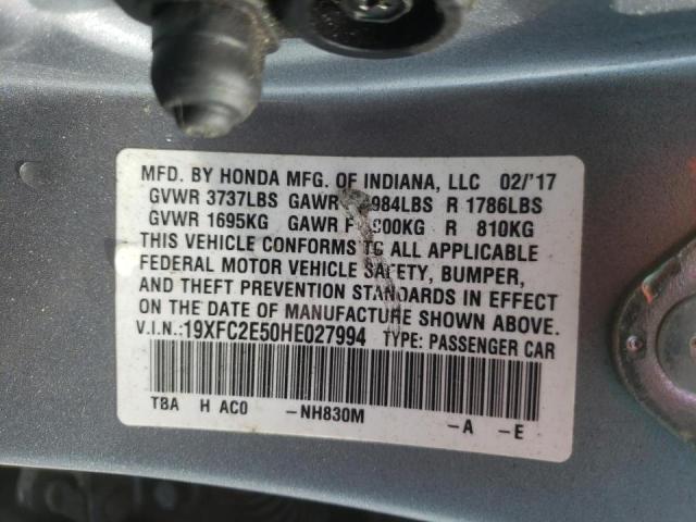 Photo 9 VIN: 19XFC2E50HE027994 - HONDA CIVIC LX 