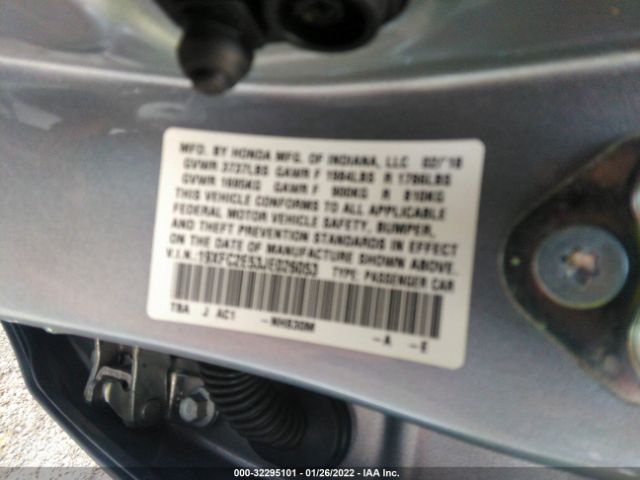 Photo 8 VIN: 19XFC2E53JE026053 - HONDA CIVIC SEDAN 