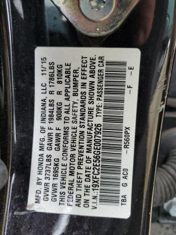 Photo 11 VIN: 19XFC2E56GE007926 - HONDA CIVIC LX 