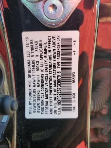 Photo 11 VIN: 19XFC2E57GE007918 - HONDA CIVIC LX 