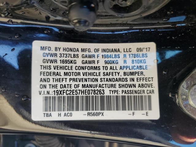 Photo 12 VIN: 19XFC2E57HE078263 - HONDA CIVIC LX 