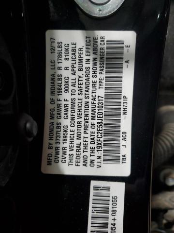 Photo 11 VIN: 19XFC2E58JE010317 - HONDA CIVIC LX 