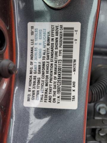 Photo 11 VIN: 19XFC2E84KE001173 - HONDA CIVIC 