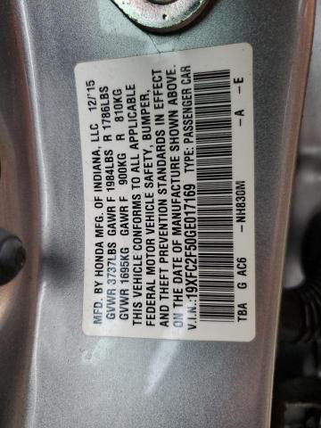 Photo 11 VIN: 19XFC2F50GE017169 - HONDA CIVIC 