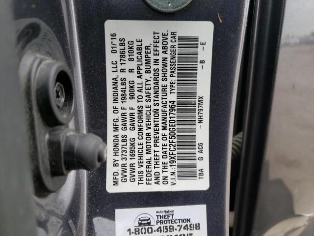 Photo 11 VIN: 19XFC2F50GE017964 - HONDA CIVIC 