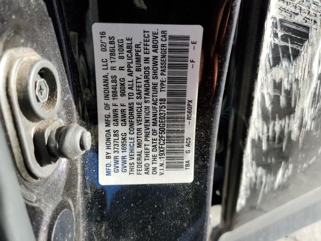 Photo 9 VIN: 19XFC2F50GE037518 - HONDA CIVIC LX 