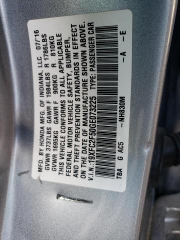 Photo 11 VIN: 19XFC2F50GE073225 - HONDA CIVIC LX 