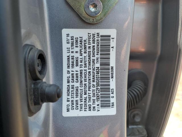 Photo 11 VIN: 19XFC2F50GE074634 - HONDA CIVIC LX 