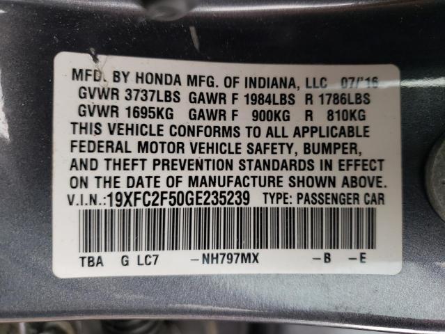 Photo 11 VIN: 19XFC2F50GE235239 - HONDA CIVIC 