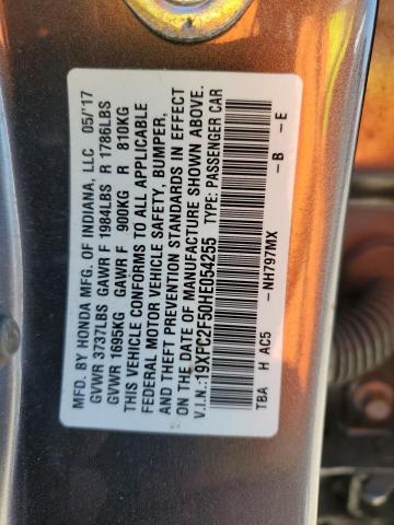 Photo 12 VIN: 19XFC2F50HE054255 - HONDA CIVIC LX 