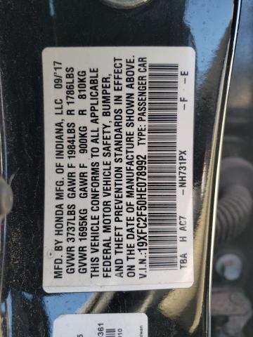 Photo 11 VIN: 19XFC2F50HE078992 - HONDA CIVIC 