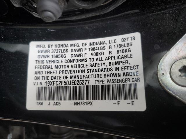 Photo 11 VIN: 19XFC2F50JE025277 - HONDA CIVIC 