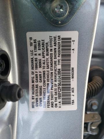 Photo 9 VIN: 19XFC2F50JE043004 - HONDA CIVIC LX 